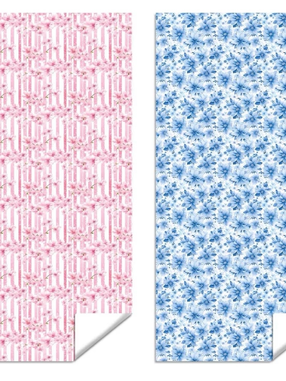 2 Pcs Microfiber Beach Towel Sand Free Quick Dry Oversized pink and blue